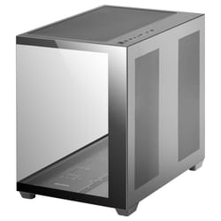 Mars Gaming MCV4 Black Custom XXL E-ATX Gaming Tower Frameless Front and Side Tempered Glass Window Modular Dual Chamber Structure