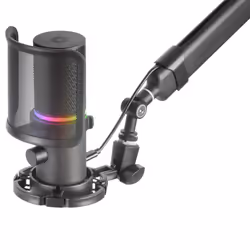 Mars Gaming MMIC-XT, Professional High Definition 192Khz 24-bit Studio Microphone, Omnidirectional Arm, Anti Shock Mount, Pop Filter Metal Mesh, Black