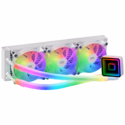 Mars Gaming ML-ULTRA360 White Liquid CPU Cooling TDP 650W Infinity Mirror 3 Silent FDB ARGB Fans ARGB Tubes Universal Multiso ...