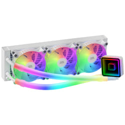 Mars Gaming ML-ULTRA360 White Liquid CPU Cooling TDP 650W Infinity Mirror 3 Silent FDB ARGB Fans ARGB Tubes Universal Multisocket