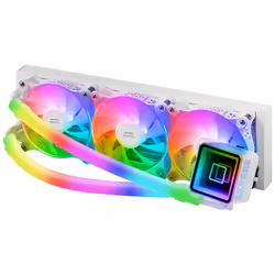 Mars Gaming ML-ULTRA360 White Liquid CPU Cooling TDP 650W Infinity Mirror 3 Silent FDB ARGB Fans ARGB Tubes Universal Multisocket