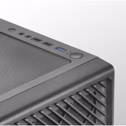Mars Gaming MC-F Black, ATX Gaming Semitower, Full Tempered Glass Window, Metal-Mesh Front, 4x 120mm ARGB Fans - Additional view 4