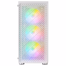 Mars Gaming MC-F White, ATX Gaming Semitower, Full Tempered Glass Window, Metal-Mesh Front, 4x 120mm ARGB Fans - Additional view 2