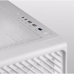 Mars Gaming MC-F White, ATX Gaming Semitower, Full Tempered Glass Window, Metal-Mesh Front, 4x 120mm ARGB Fans - Additional view 4