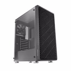 Mars Gaming MC-3000 Black, ATX Gaming Semitower, Full Tempered Glass Window, Metal-Mesh Front, 4x 120mm Fans, Midi Tower, PC, ...