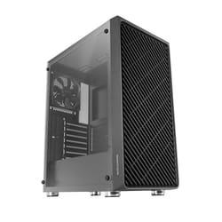 Mars Gaming MC-3000 Black, ATX Gaming Semitower, Full Tempered Glass Window, Metal-Mesh Front, 4x 120mm Fans