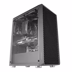 Mars Gaming MC-3000 Black, ATX Gaming Semitower, Full Tempered Glass Window, Metal-Mesh Front, 4x 120mm Fans