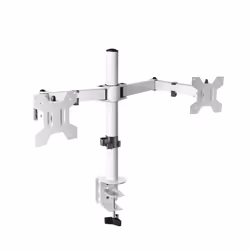 Mars Gaming MARM2W Professional Dual Monitor Mount, Clamp, 8 kg, 33 cm (13"), 68.6 cm (27"), 100 x 100 mm, White