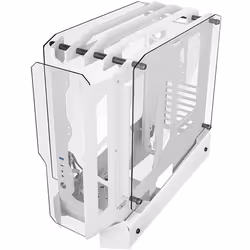 Mars Gaming MC-EDGEW, Midi Tower, PC, White, ATX, micro ATX, Mini-ITX, SGCC, Tempered glass, Gaming