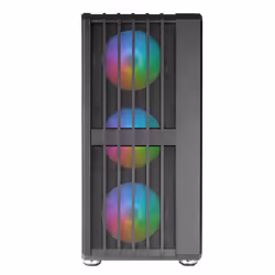 Mars Gaming MC-VAULT, Midi Tower, PC, Black, ATX, micro ATX, Mini-ITX, Mesh, SGCC, Tempered glass, Gaming