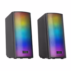 Mars Gaming MSRGB2, 15 W, 4 Ω, Wired & Wireless, 10 m, Stereo portable speaker, Black