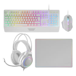 Mars Gaming MCP124PRO keyboard Mouse included USB QWERTY Spanish White