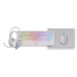 Mars Gaming MCP124PRO keyboard Mouse included USB QWERTY Spanish White