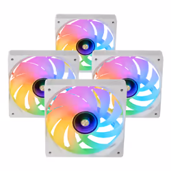 Mars Gaming MFSI4KITW computer cooling system Computer case Fan 12 cm White