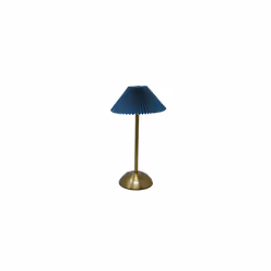 LED Desk Lamp Rechargeable, Knife Pleat Shape, 3 Colour Change Dimmable, Blue