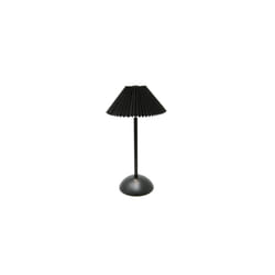 LED Desk Lamp Rechargeable, Knife Pleat Shape, 3 Color Change Dimmable, Black