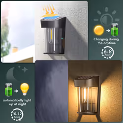 LED Solar Wall Light 3000K IP44