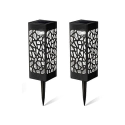 LED Solar Garden Floor Lamp Cool White IP44 (Pack of 2)