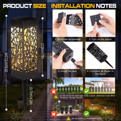 LED Solar Garden Floor Lamp Warm White IP44