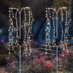 120 LED Solar Willow Tree Garden Spike Light, 2 Lighting Modes - 6500K