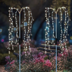 120 LED Solar Willow Tree Garden Spike Light, 2 Lighting Modes - 6500K