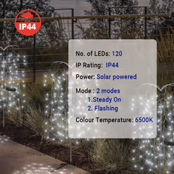 120 LED Solar Willow Tree Garden Spike Light, 2 Lighting Modes - 6500K