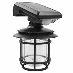 Solar Lantern light with PIR Motion Sensor, Cylinder, Outdoor LED Security Light (IP44)