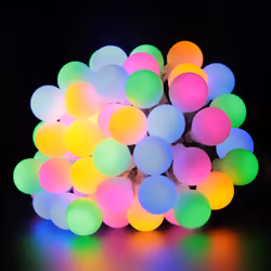 8M RGB String Lights with 50 Bulbs, IP44, 8 Modes