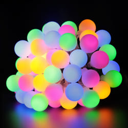 8M RGB String Lights with 50 Bulbs, IP44, 8 Modes