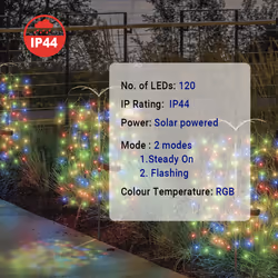120 LED Solar Willow Tree Garden Spike Light, 2 Lighting Modes - RGB