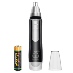 ExtraStar Nose/Ear Trimmer (NYD207),  Sleek Silver, Battery-Powered