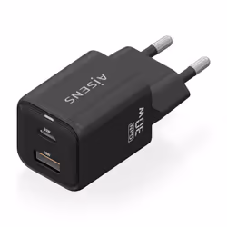 AISENS ASCH-30W2P021-BK mobile device charger Universal Black AC Fast charging Indoor