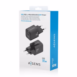 AISENS ASCH-30W2P021-BK mobile device charger Universal Black AC Fast charging Indoor - Additional view 6