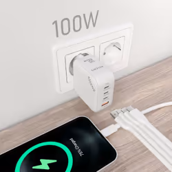 AISENS ASCH-100W4P028-W mobile device charger Universal White AC Fast charging Indoor - Additional view 4