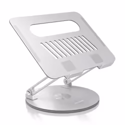 AISENS Adjustable XL Rotating Desktop Stand for 10-17 Laptop / Tablet, Silver, Laptop & tablet stand, Aluminium, Aluminium, 2 ...
