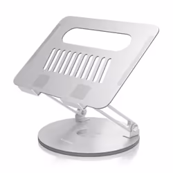 AISENS Adjustable XL Rotating Desktop Stand for 10-17 Laptop / Tablet, Silver