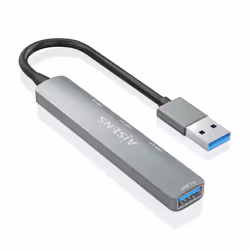 AISENS Aluminum USB 3.0 HUB, 1xUSB3.0 A/H+3xUSB2.0 A/H, Grey, 10cm