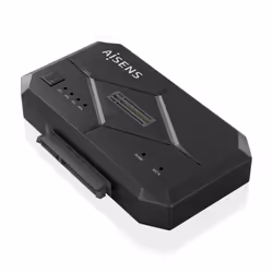 AISENS SATA 2.5/3.5 Docking Station, M.2 NVMe to USB 3.0/3.1 Gen1, Clone, Black, HDD, SSD, M.2, Serial ATA, Serial ATA II, Se ...