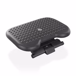 AISENS Tilting and height-adjustable footrest, Black, Black, HIPS, 30 kg, 0 - 30°, 46 cm, 7 cm