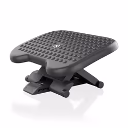 AISENS Tilting and height-adjustable footrest, Black