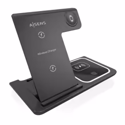 AISENS ASCH-15W3WC043-BK, Indoor, USB, Wireless charging, Black