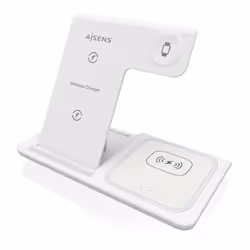AISENS ASCH-15W3WC044-W mobile device charger Headset, Mobile phone, Smartphone, Smartwatch White USB Wireless charging Fast charging Indoor