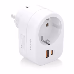 AISENS ASPS-1A1C06-W, Indoor, AC, White