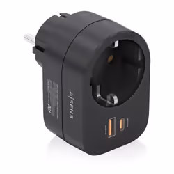 AISENS ASPS-1A1C07-BK, Indoor, AC, Black