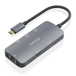 AISENS ASUC-6P019-GR laptop dock/port replicator Wired USB 3.2 Gen 1 (3.1 Gen 1) Type-C Grey