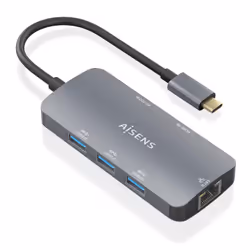AISENS ASUC-6P019-GR laptop dock/port replicator Wired USB 3.2 Gen 1 (3.1 Gen 1) Type-C Grey