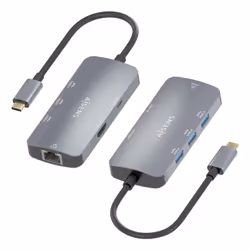 AISENS ASUC-6P019-GR laptop dock/port replicator Wired USB 3.2 Gen 1 (3.1 Gen 1) Type-C Grey