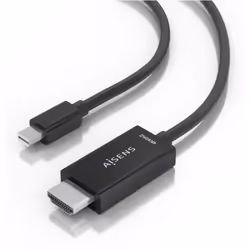 AISENS A125-0886 video cable adapter 1 m Mini DisplayPort HDMI Type A (Standard) Black