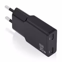 AISENS ASCH-30W2P049-BK, Indoor, AC, 20 V, Black