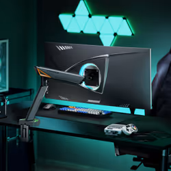 AISENS DT49TSRRGB-347 monitor mount / stand 124.5 cm (49") Desk Black, Grey - Additional view 5